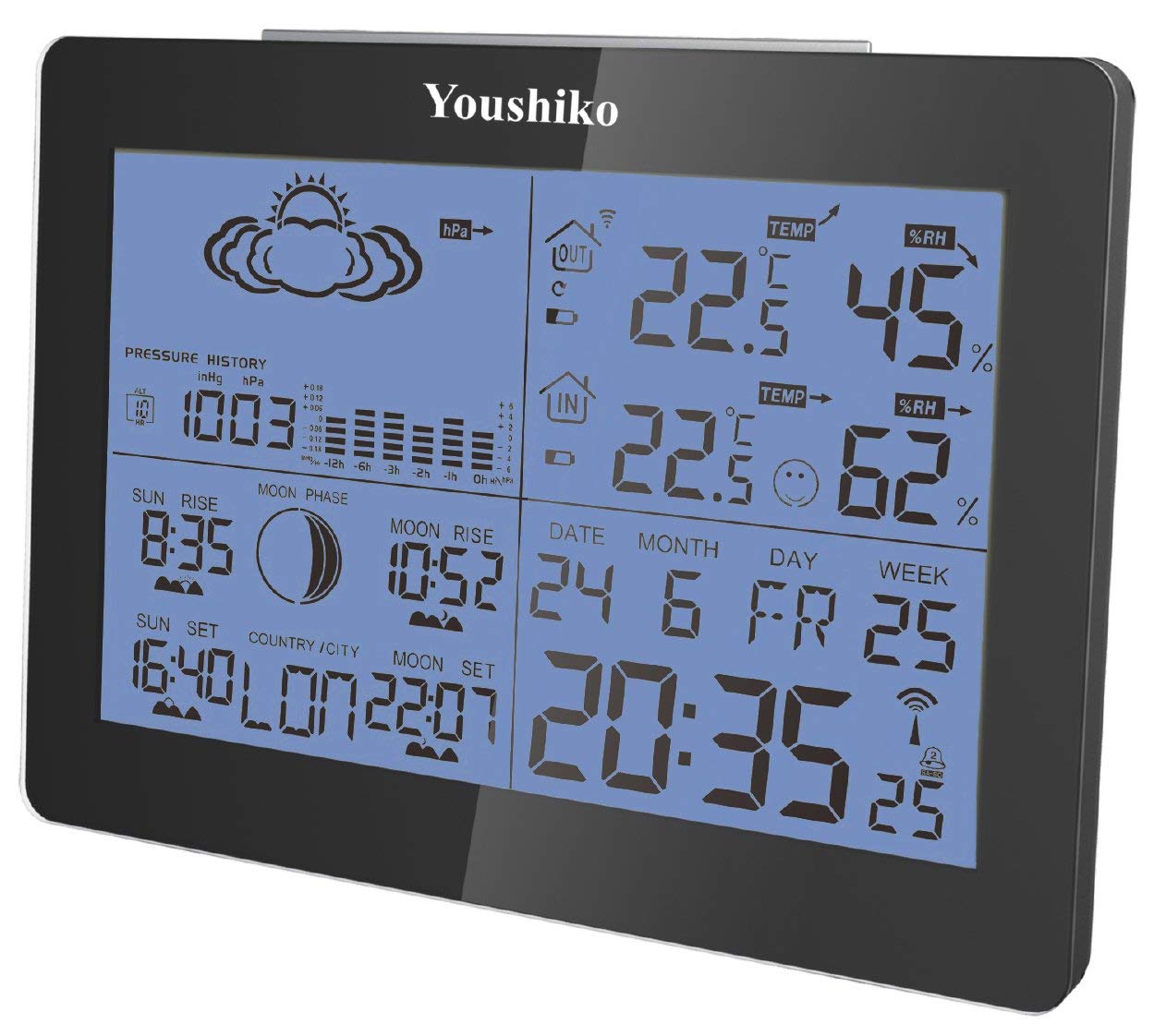 Youshiko YC9312 Wireless Temperature & Humidity Sensor for Weather Station 
