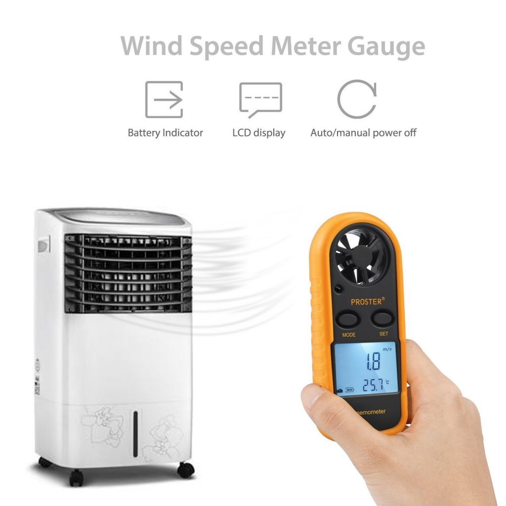 Proster TL0017 Digital LCD Anemometer 